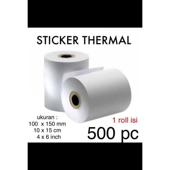 

Label Thermal 100x150 CM Isi 500 Pcs Kertas Sticker Resi Toko Online
