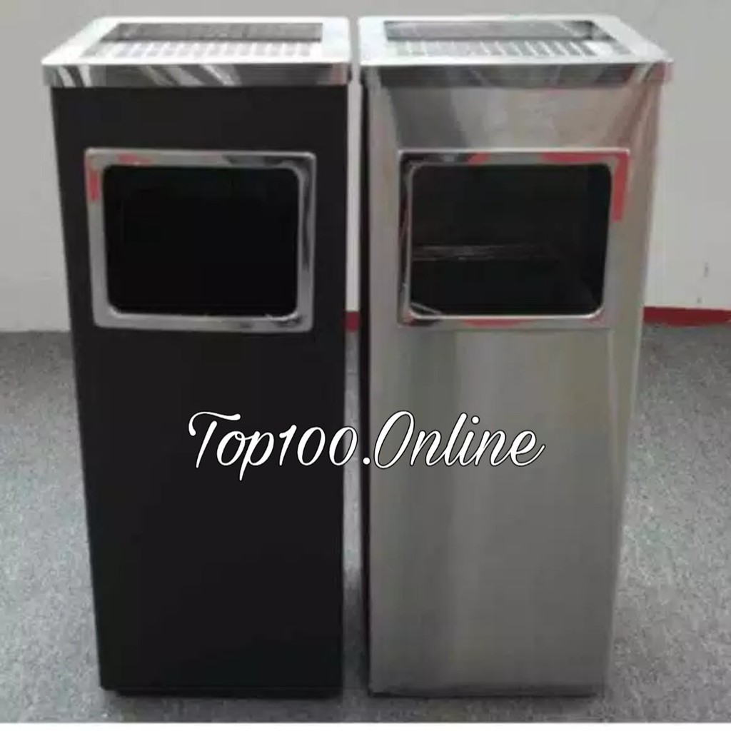 Tempat Sampah Asbak Stainless Steel Tong Sampah Asbak Stainless Steel