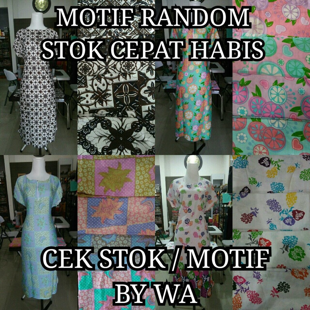 NEW Grosir Daster Midi Jumbo Busui Zipper Baju Pakaian Tidur Kodian TERMURAH