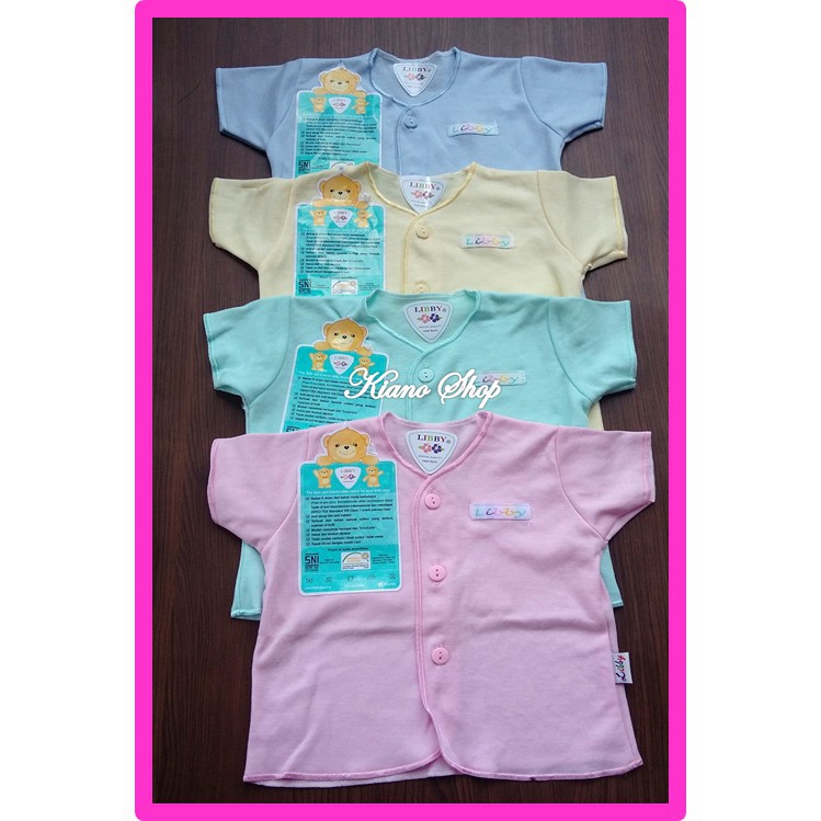 15PCS Paket Murah Baju Bayi Baru Lahir Newborn Libby Polos 0-3 dan 3-6 Bulan Laki-Laki dan Perempuan