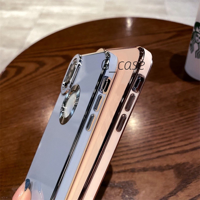 Soft case Silikon Lapis Emas Tahan Banting Dengan Pelindung Kamera Untuk Iphone X XR XS MAX 8 7 Plus