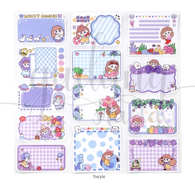 Sticky Notes 3 IN 1 Cute Scrapbook Notes Cewek Lucu DIY GH 301478