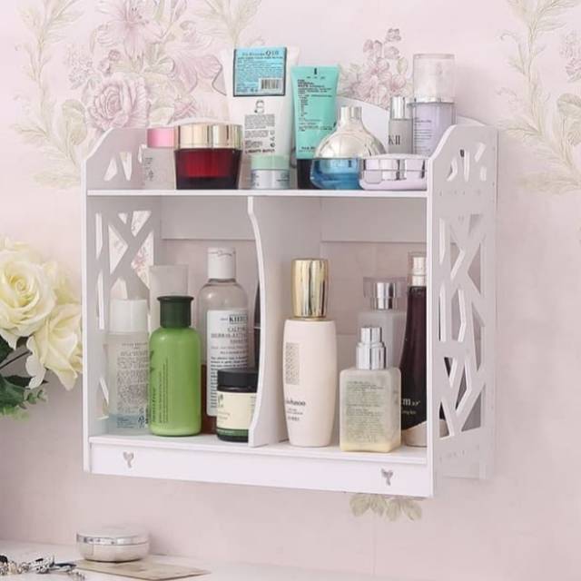 Rak kosmetik, Tempat bedak, Rak Vintage, Rak Dinding, Rak Minimalis, Rak Multifungsi,  Rak Parfum