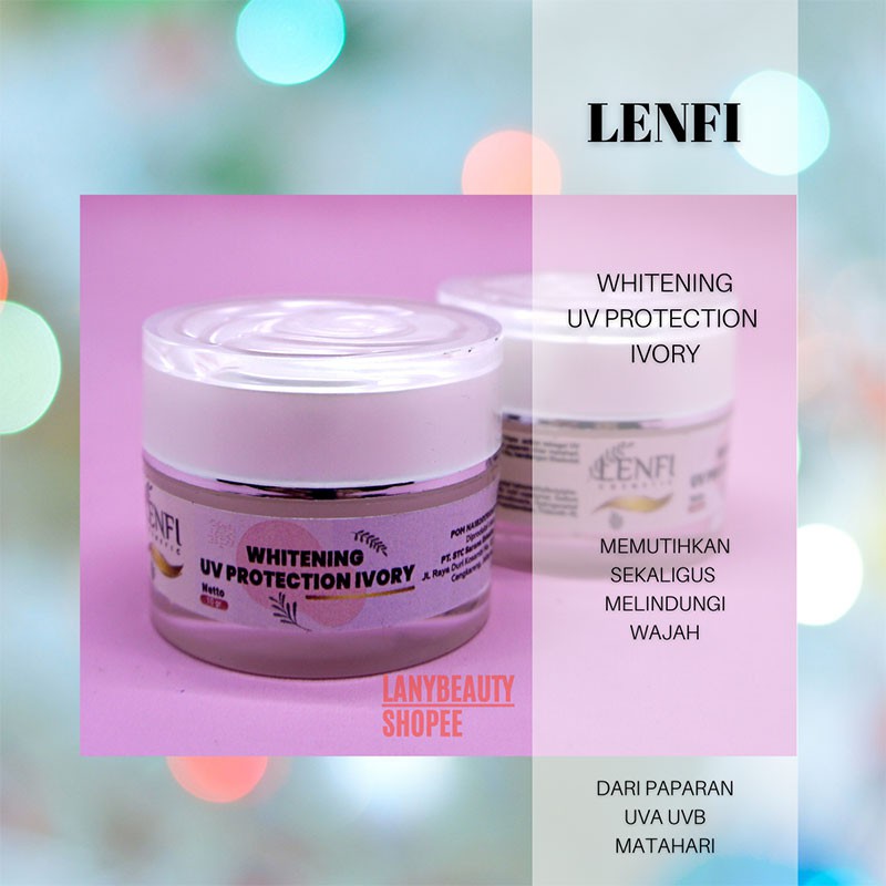 LENFI Whitening UV Protection Ivory Krim Pagi Pemutih Sekaligus Pelindung Wajah