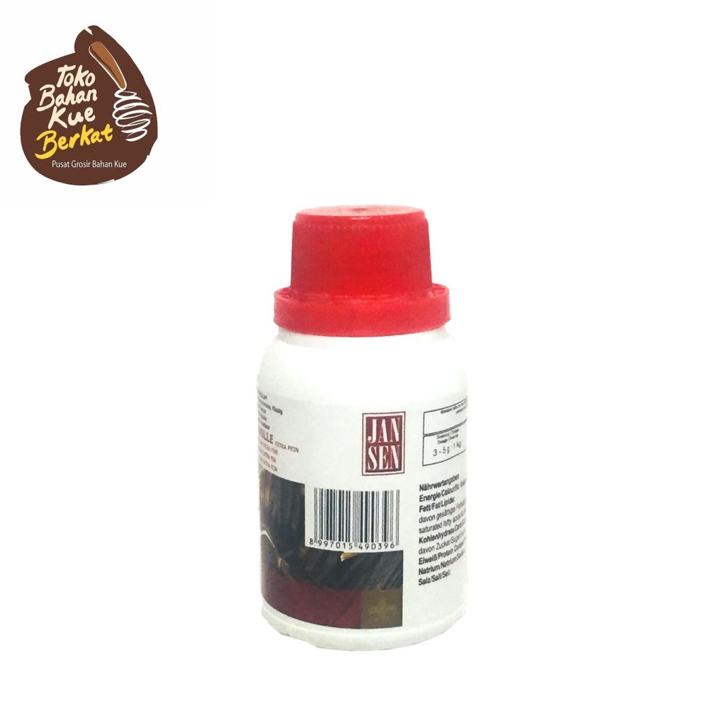 VANILLA EXTRACT JANSEN 100 GR / VANILA EKSTRAK VANILI / CTN ( 6 BTL )