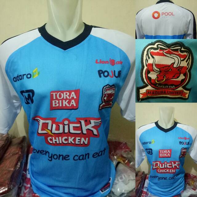 JERSEY BAJU KAOS MADURA UNITED AWAY 2018/2019 GRADE ORI LOKAL FUTSAL MURAH