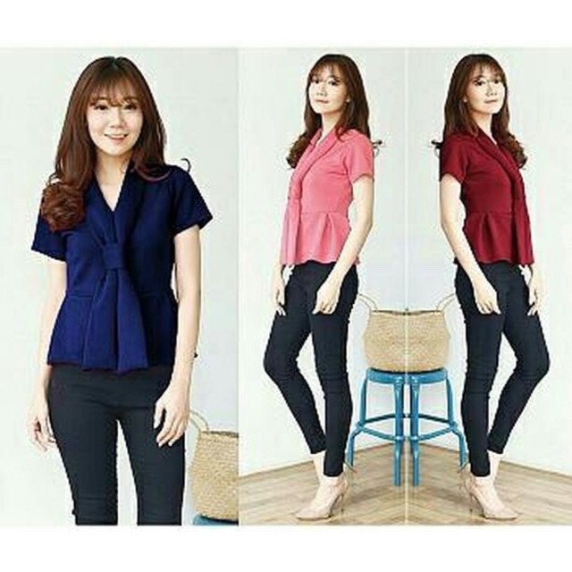 (5 warna) Ms Santi Top / Blouse wanita Santi / Blouse wanita terbaru kekinian