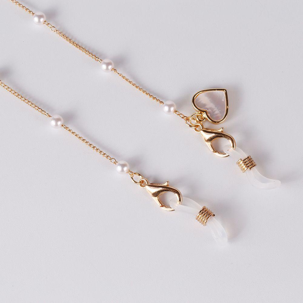 Rantai Kacamata Nanas Non-slip Kacamata Pemegang Kalung Logam Mutiara Sunglasses Chain