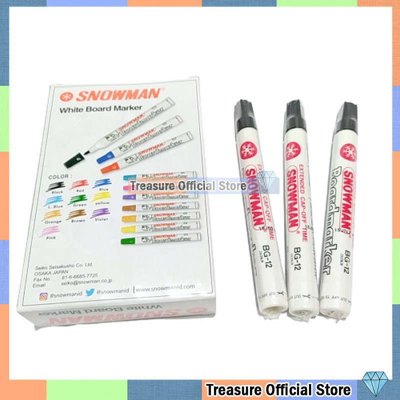 

Spidol Snowman BG-12 Original Board Marker Non-Permanent