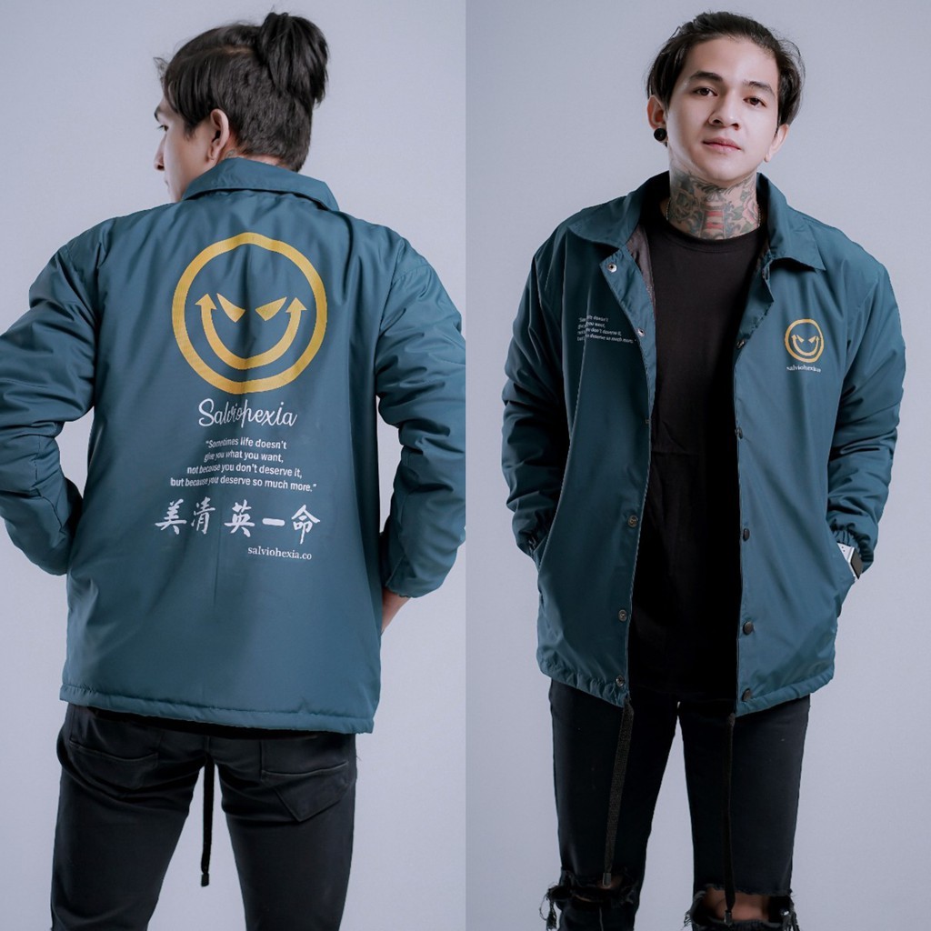 Coach Jacket-Jacket Coach Salvio Hexia-Jaket Murah-Jaket Pria-Jaket Wanita-Jaket Terbaru-G2 Emoji Biru