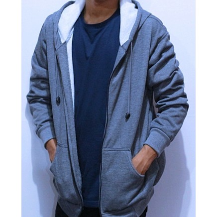 Sweater polos jaket royal Hoodie zipper pria wanita murah