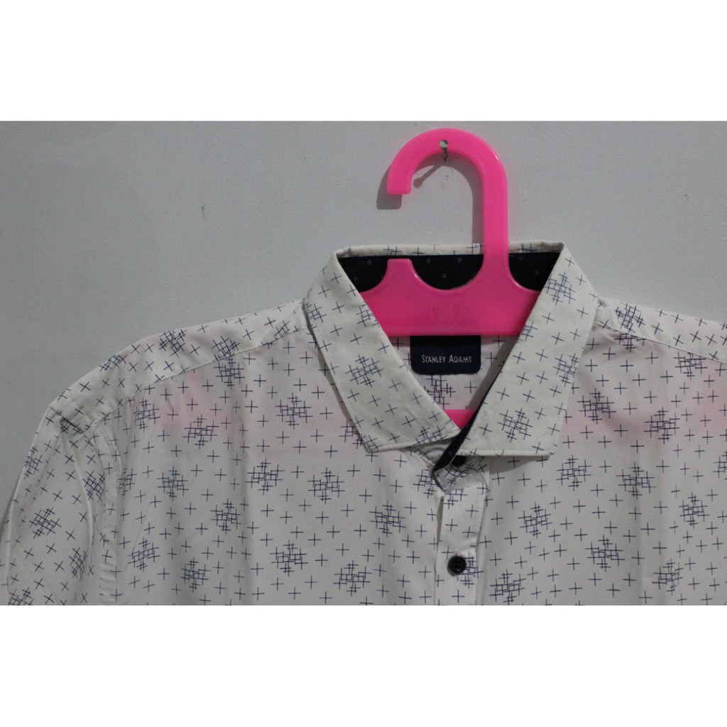 Kemeja Stanley Adams Putih Lengan Pendek - Slim Fit (17)