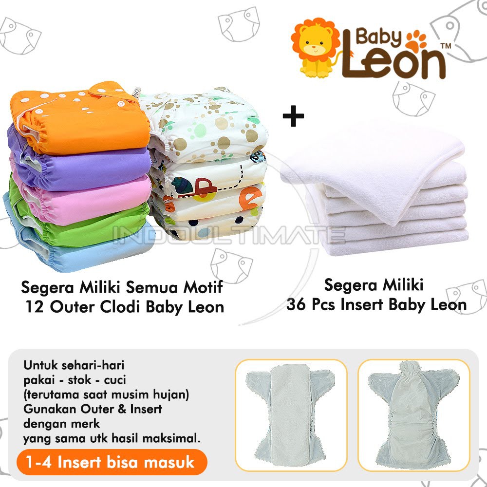 BABY LEON Insert Clodi Cloth diaper Insert TEBAL SERAP TINGGI BY-710-L BY-712 Popok Kain Bayi insert clodi popok