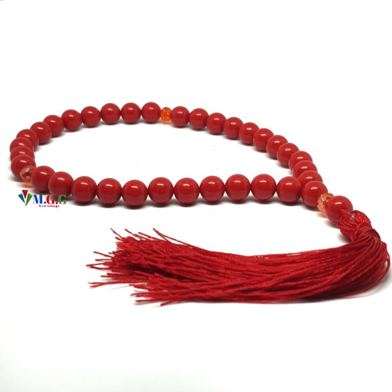 TASBIH BATU NATURAL MARJAN CORAL 33 ORIGINAL STONE