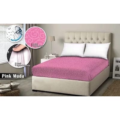 SPREI WATERPROOF 200 X 200 KATUN LATEX ASLI 100% SEPRAI SUPER KING 200X200 SUDUT KARET ANTI AIR OMPOL GESER WATER PROOF BATIK POLOS 200X200X20 200X200X25 200X200X30