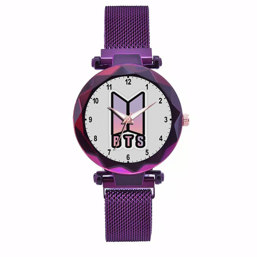 Jam Tangan Wanita Custom - KPOP BTS Free Box &amp; Batre Cadangan 2