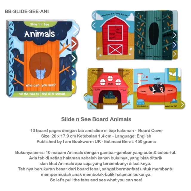 

Slide n See Board Book Animal