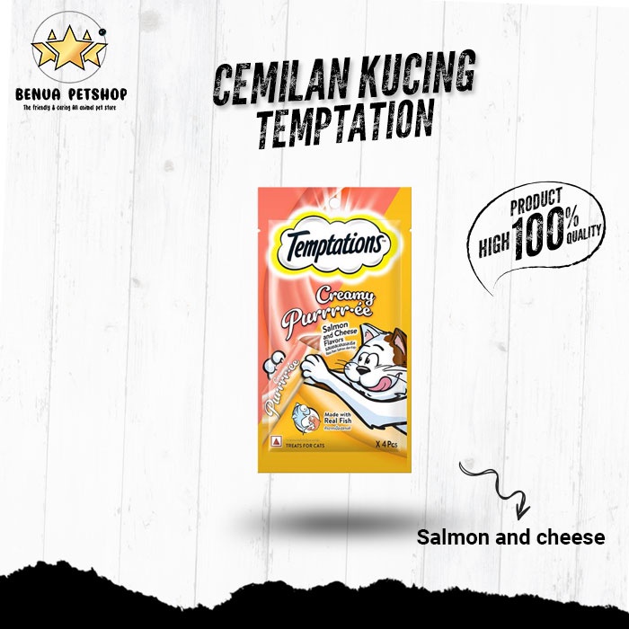 Cemilan kucing Temptation Semua Rasa 12gr x 4pcs Cemilan kucing sehat temptation 85gr Murah