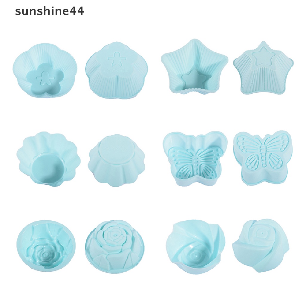 Sunshine 5Pcs Silicone Cake Mold Butterfly Muffin Cup Baking Pudding Jelly Cookies Mold .