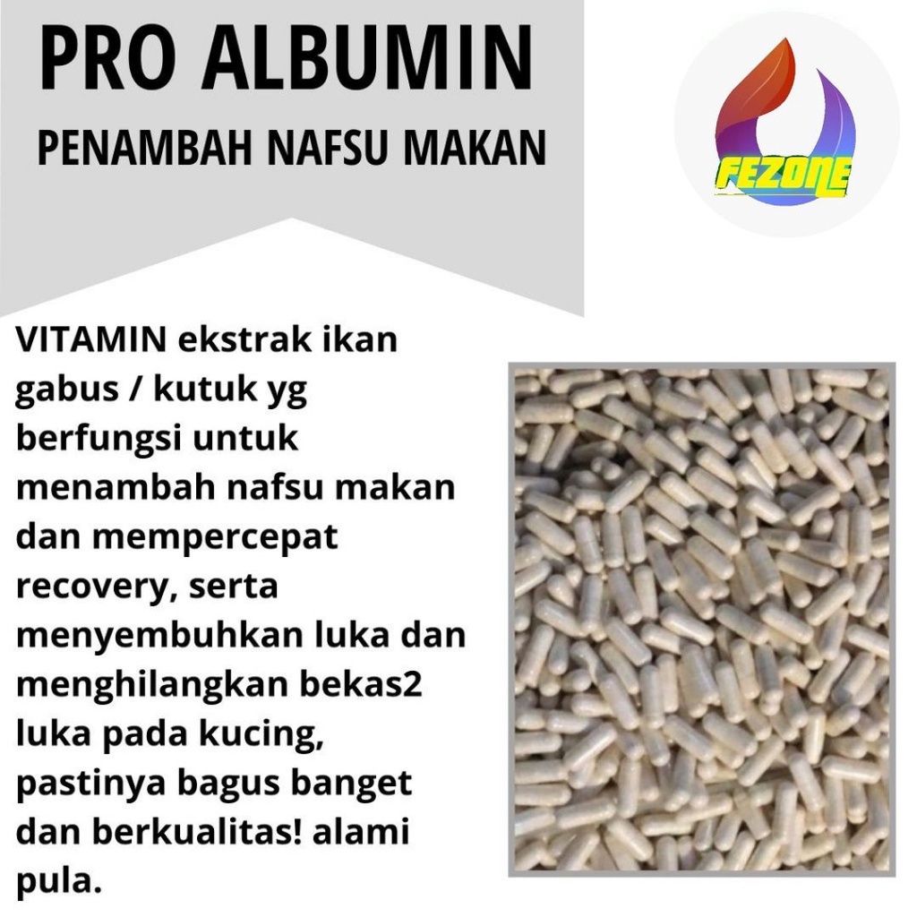 Ektrak Ikan Gabus Pro Albumin Cepat Untuk Menyembuhkan Luka Pada Kucing dengan Bahan Alami Tanpa Pengawet Original FEZONE