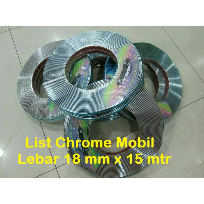 List Chrome Moulding 18 MM X 15 MTR