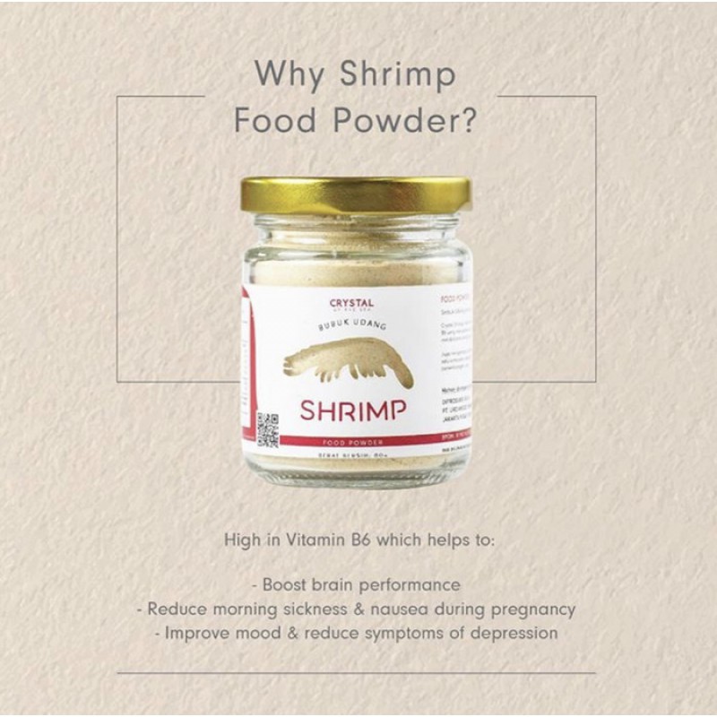 Crystal Of The Sea Shrimp Food Powder / Bubuk Udang (Tersedia varian ukuran)