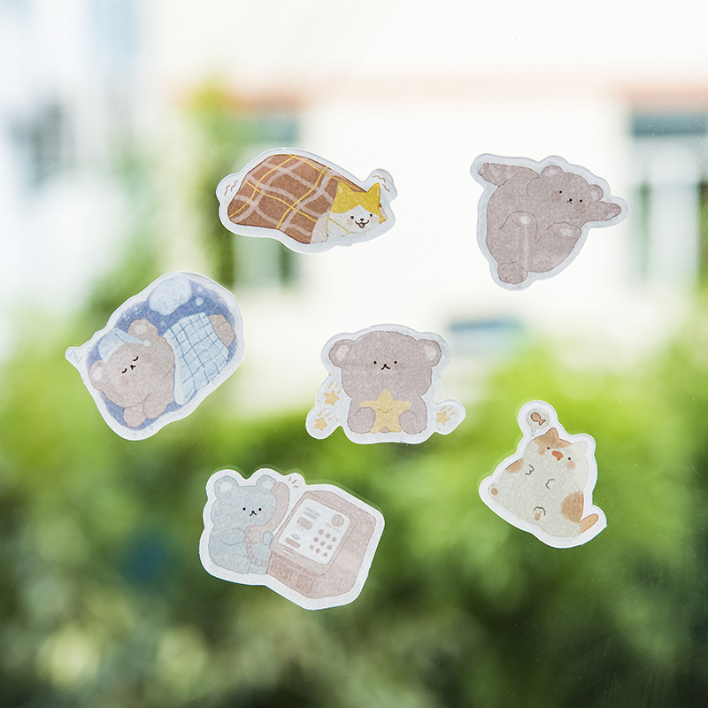 Winzige 45pcs Stiker Kartun Hewan Lucu Untuk Dekorasi Scrapbook/Jurnal-4