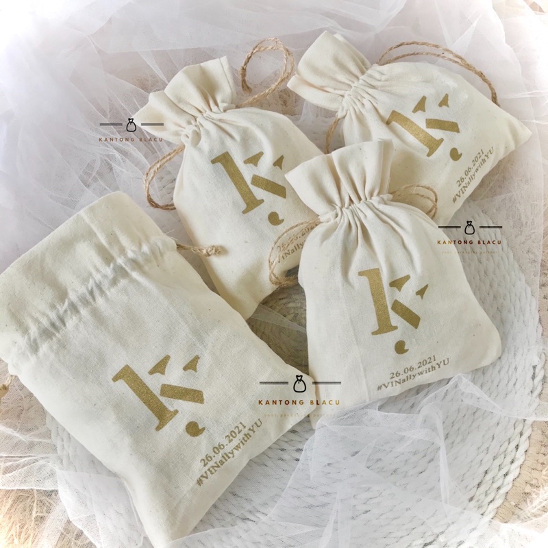 (PREMIUM) Pouch BLACU SERUT MEKAR Custom - serut BLACU/kantong  blacu/pouch kosmetik/pouch accesoris