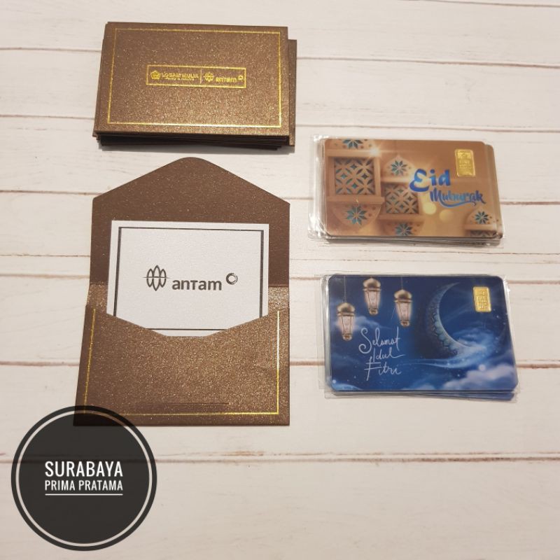 LM Logam Mulia Emas Antam Gift Series 0,5 / 0.5 - 1 gr gram Idul Fitri Eid Mubarak Lebaran
