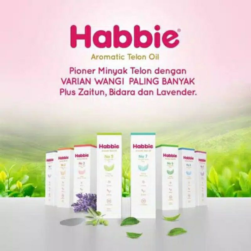 Habbie minyak telon wangi bayi aromatic telon oil anak jasmine matcha green oolong black bouque tea