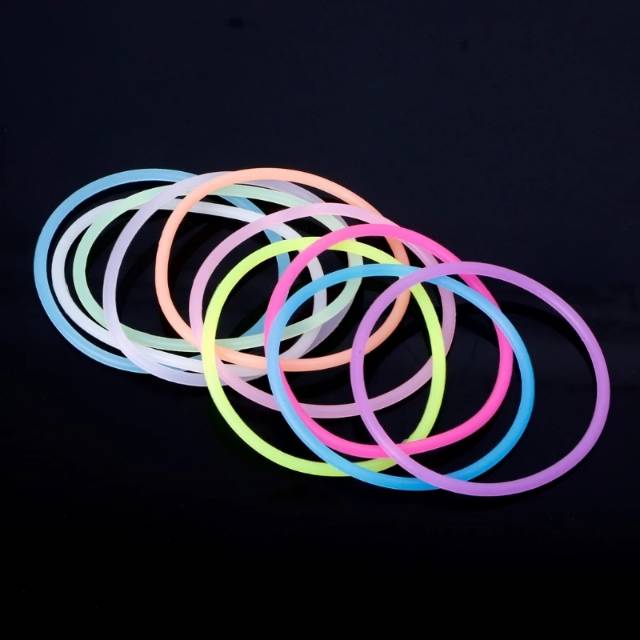 Gelang Tangan Karet Unik Glow in the Dark Gelang Bercahaya isi 5pcs Random-3