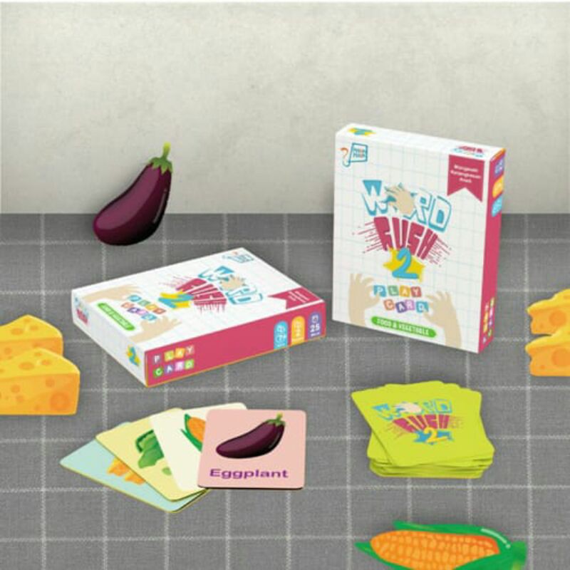 word rush flashcard sayuran
