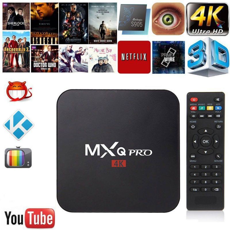 Android TV BOX MXQ Pro 4K 5G Smart TV Box / Media Player Ram 2gb+16gb // New Chipset OS Smart TV BOX FULL HD (DUS BIRU)