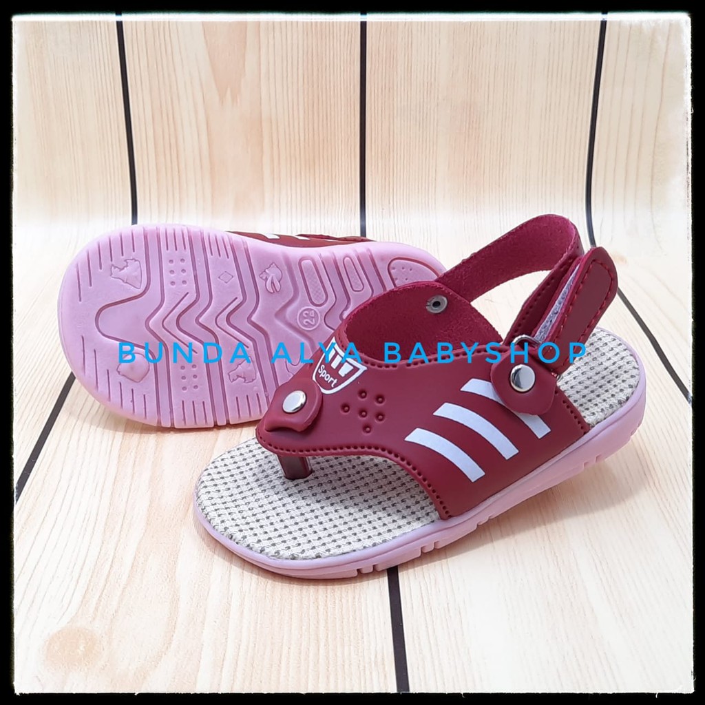 Sendal Anak Laki Laki Jepit Usia 6  -12 Bulan Karet Anti Licin Size 22 -23 MERAH - Sepatu Sandal GUnung Anak Cowok Alas Karet Anti Licin