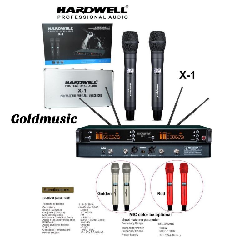 MIC  WIRELESS HARDWELL X1 MIC HANDHELD ORIGINAL GARANSI X1 HARDWELL X1