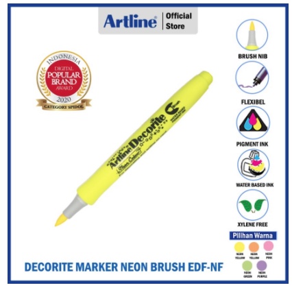 

SPIDOL Terang ARTLINE SUPREME DECORITE NEON BRUSH MARKER EDFN-F