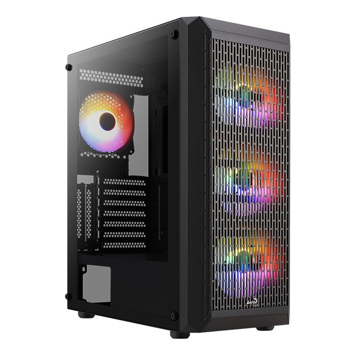 AEROCOOL BEAM V2 + 4 FAN FRGB - TEMPERED GLASS GAMING CASE