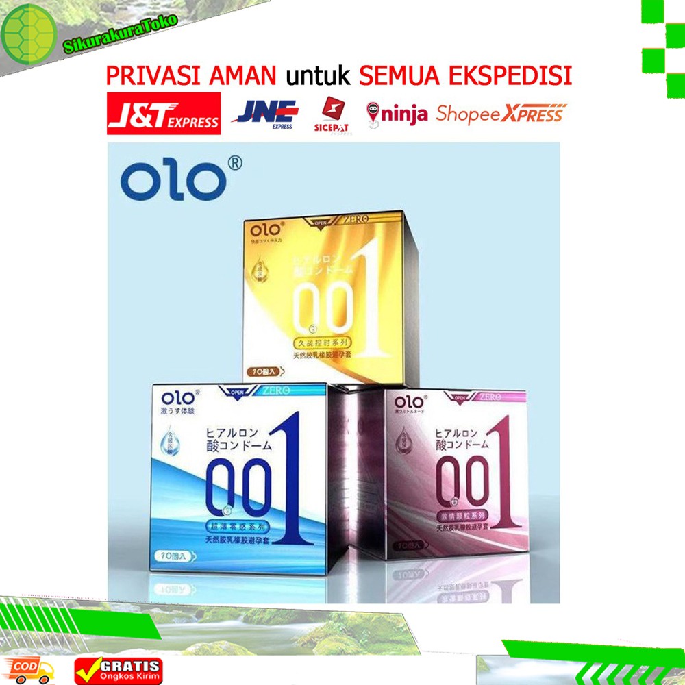 (SKR) PROMO OLO Kondom Super Tipis 0,01 Ultra Thin Condom 0.01