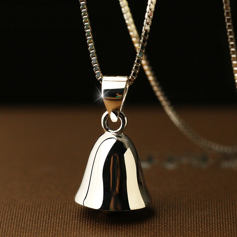 [Ready Stock]Fashion Personality Silver Plated Bell Necklace Pendant