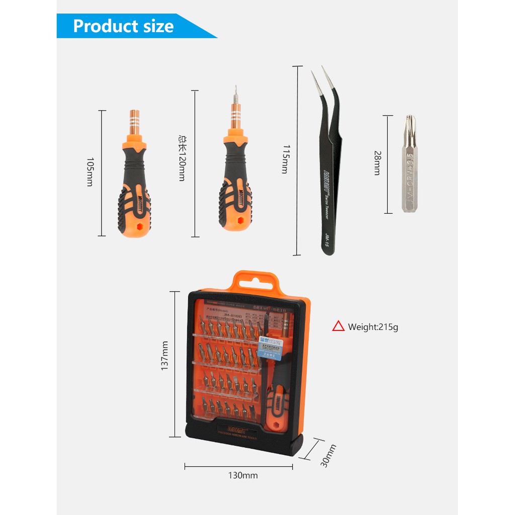 Jakemy 32 in 1 Professioal Hardware Tools - JM-8100