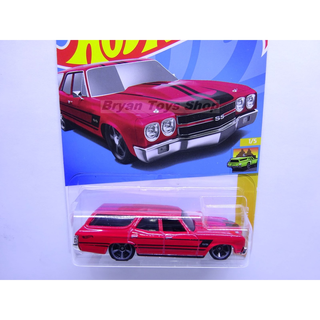 Hot Wheels 70 Chevelle SS Wagon Merah