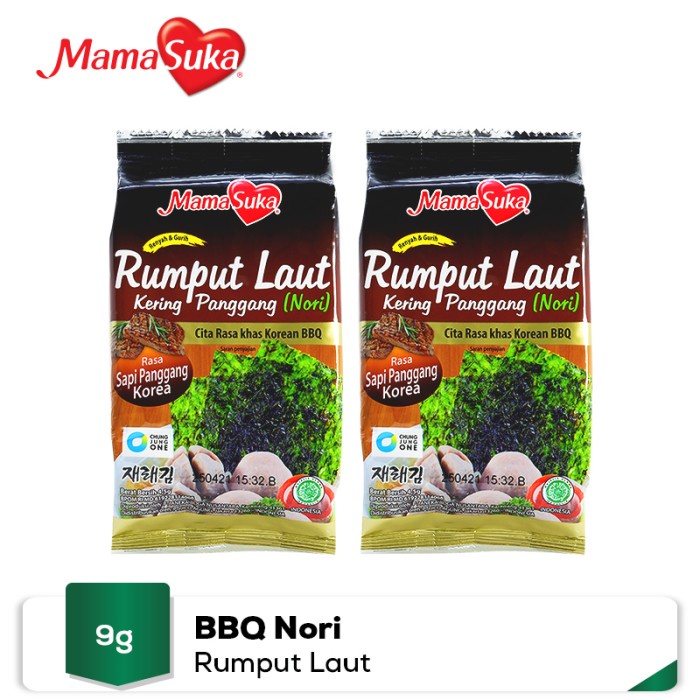 

4eh Bundling Paket Combo Mamasuka Rumput Laut Panggang Barbeque - 5 Pack 60Jhh