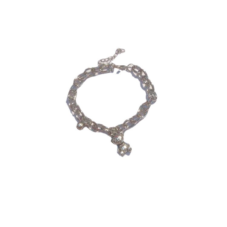 Gelang Bahan Alloy Metal Tekstur Beruang Gaya Jepang Korea Untuk Wanita