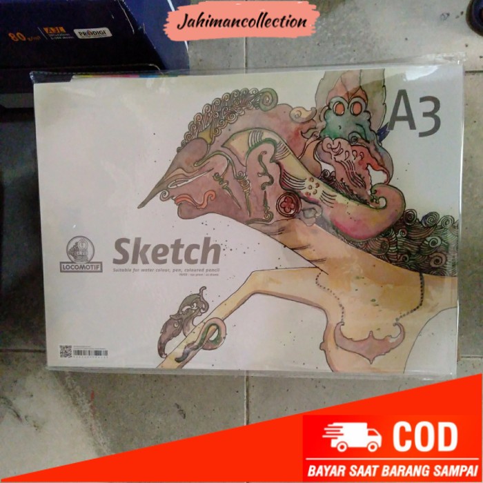 

✨ BISA COD ✨ Sketch Book A3 , Paper : 150 gr | 25 Sheets , Locomotif