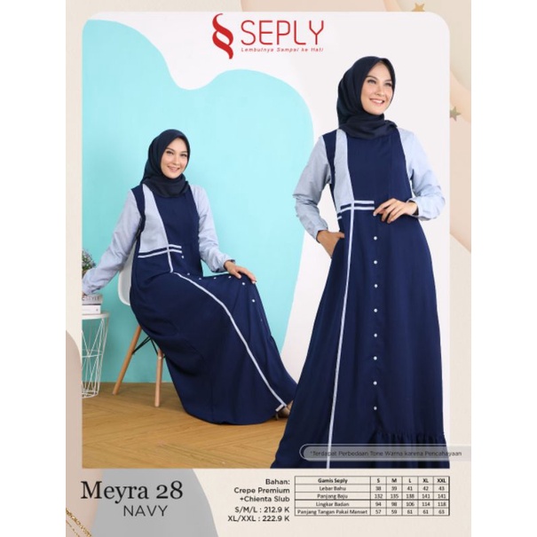 MEYRA 28 NAVY | GAMIS BY SEPLY TERBARU 2022 | GAMIS TERMURAH