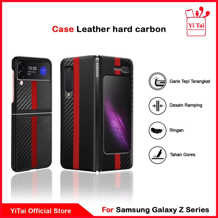 YI TAI - YC-07 Case Leather Hard Carbon Samsung Z Flip 3