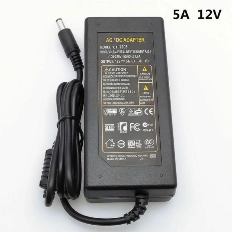 ADAPTOR 12V 5A murah 12 volt 5 Ampere AC / DC ADAPTER Power Supply