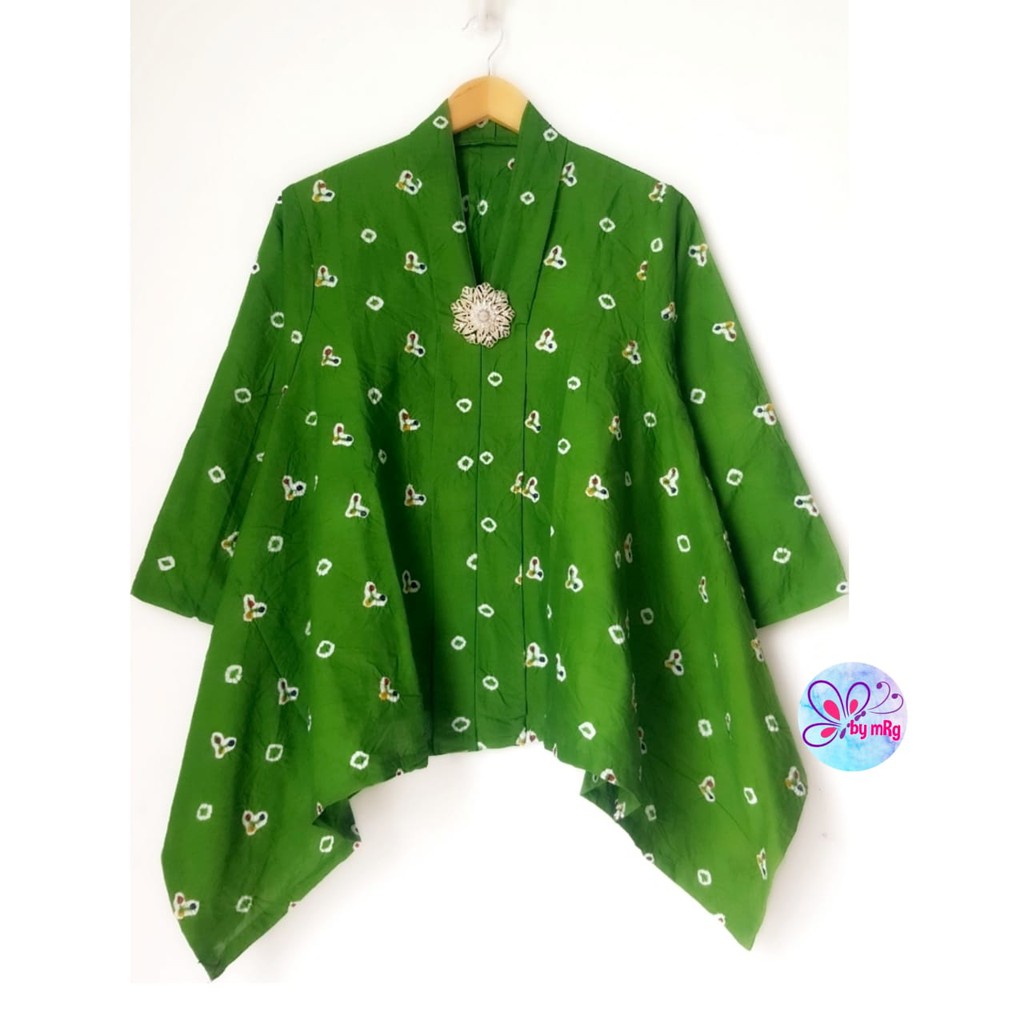 Blus Batik Kartini Jumputan Hijau