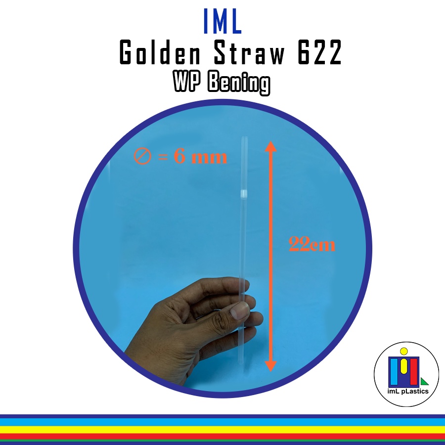 Sedotan Golden Straw 622 Bungkus Kertas Higienis - 500pcs