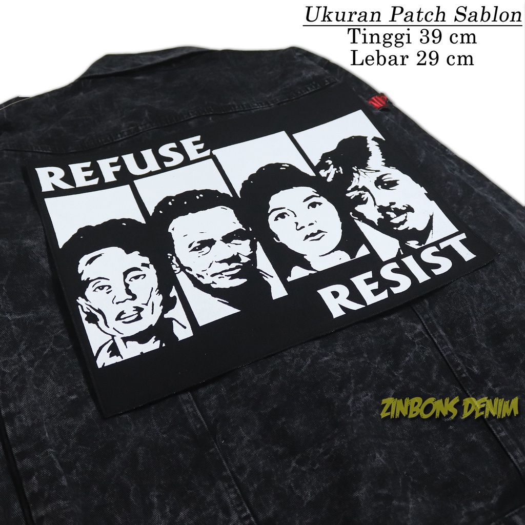 Patch Tokoh Refuse Resist patch sablon patch munir patch marsinah